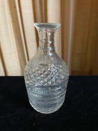 Vintage 'Federal Law Forbids' Clear Pressed Glass Liquor Bottle Decanter