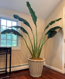 Large Artificial Plant With Ceramic Pot