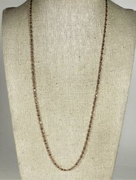 Fancy Sterling Silver Link Chain Necklace 22' Long.