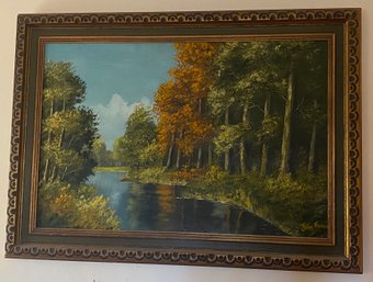 Framed Oil On Canvas Signed Julio Fassio