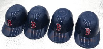 Lot Of 4 Signed Boston Red Sox Mini Batting Helmets