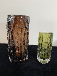 Whitefriars Cinnamon & Sage Bark Vases