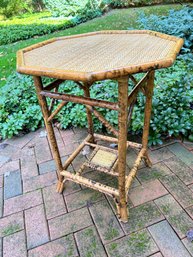 Octagonal Bamboo Table - Great Condition