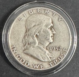 1952-d Benjamin Franklin Silver Half Dollar