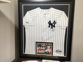 Spectacular Signed Yankees / DEREK JETER Jersey With COA - CAPTAIN Notation - Paid Over $1,000 In 2016 - WOW !