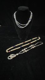 Pearl Necklace Lot Of 3