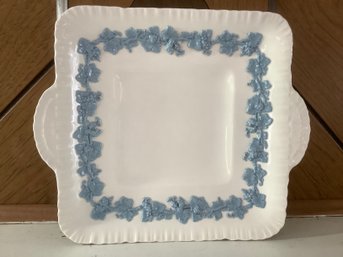 Wedgwood Embossed Blue And White Tray