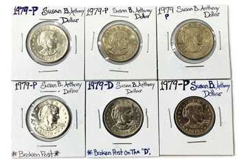 Susan B. Anthony One Dollar Coin Collection (6 Coins In Total)
