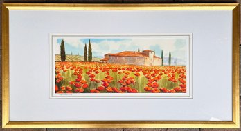 An Original Watercolor - Tuscan Landscape