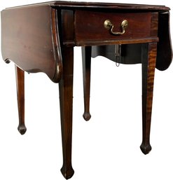 A Vintage Banded Mahogany Drop Leaf Side Table