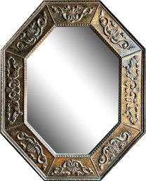 Octagonal Beveled Carolina Mirror By Crown Fine Arts With Gold Frame