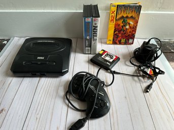 Sega Genesis Model 2 With Games