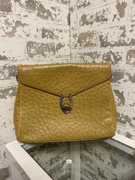 Fabulous Vintage Crouch & Fitzgerald Ostrich Leather Handbag