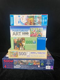 Puzzle Lot- Weekend Retreat, Cats, Garden Art Themes