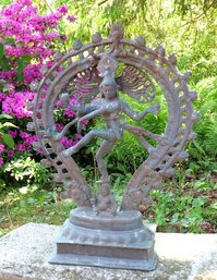 A Cast Bronze Hindu God Shiva (Nataraja) Statue - A Religious Deity Lord Of The Dance