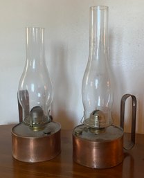 Two Copper Oil Lanterns