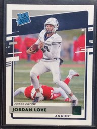 2020 Panini Chronicles Draft Picks Jordan Love Rated Rookie Card - K