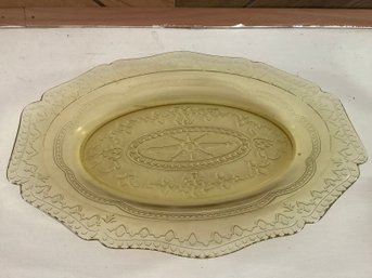 Yellow Depression Glass Platter