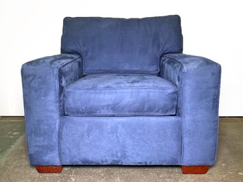 A Microfiber Arm Chair By West Elm