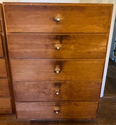 Vintage Solid Wood Dresser With Dovetail Drawers