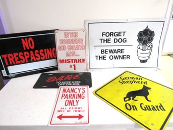 Fun Collection Of Metal Signs No Trespassing Dog