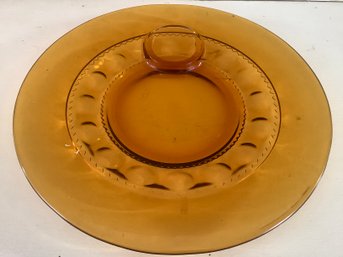 Amber Glass Platter