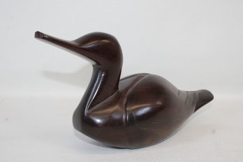 Beautiful Hand Carved Rosewood Duck Decoy - Crafted In Mexico