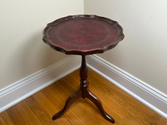 Small Bombay Company Leather Top Table On Tripod Base