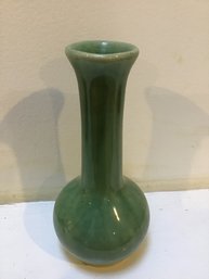 Red Wing Potter Art Green Vase