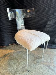 Interlude Home NEW Tristan Chair Ivory Faux Fur (2 Of 6)