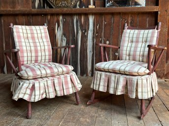 Fabulous Pair Of Vintage Jenny Lind Style Rocking Chairs