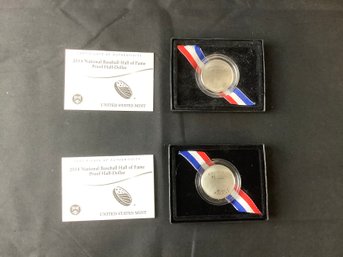 2 US Mint Sets - 2014 Baseball Hall Of Fame Commemorative Coin Program