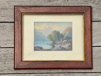 Staiger, Watercolor On Paper, Oak Framed