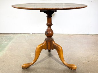 A Vintage Cherry Tilt Top Occasional Table - Cabriole Legs