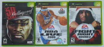 Xbox Games 50 Cent Bulletproof, NBA Live 2005, Fight Night Round 2