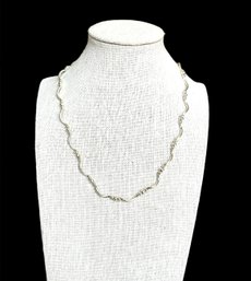 Vintage Sterling Silver Wavy Necklace