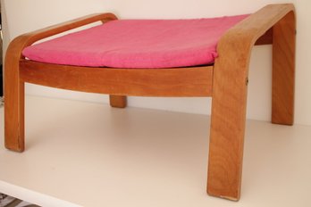 Scandinavian Vintage Bent Ply Footstool / Ottoman