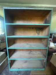 GREEN PAINTED 1940'S BOOKCASE
