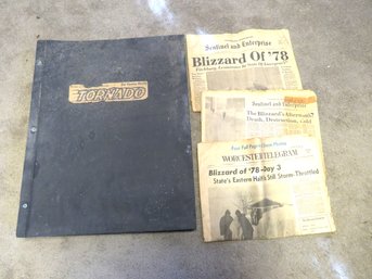 Worcester Tornado 1953 Scrapbook And Blizzard Of 78 Newspapers