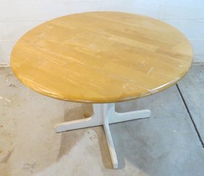 Drop Leaf Maple Butcher Block Style Table No. 2 - Another Shabby Chic Project For You!