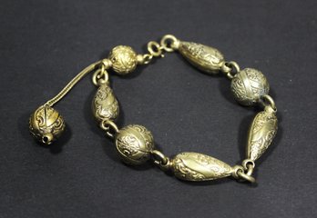 Great Victorian Revival Art Deco Era Gold Plated Bracelet Great Design