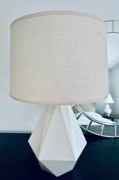 Lillian August White Gloss Ceramic Lamp (LOC: W1)