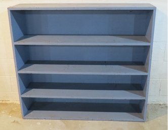 Three Shelf Distressed Blue Paint Bookcase - 4 Footer!