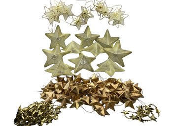 The Stars Are Out Tonight! Assortment Of Star Garlands & Gold Mesh Stars Which Can Be Used With Strand Lights