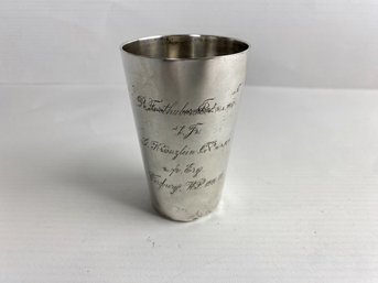Small Lucas Lortz Commemorative German Silver Cup