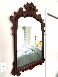 Vintage Carved Wood Wall Mirror