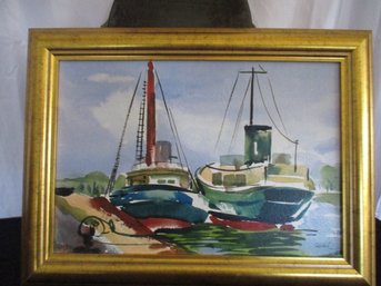 Nautical Painting Signed By Hibel