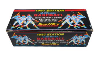 1987 Edition Magic Motion Baseball 200 Superstar Cards W/ 136 Team Logos In Original Box