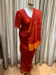Red/Orange Indian Sari