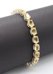 Stunning Multiple Citrine & Sterling Silver Bracelet